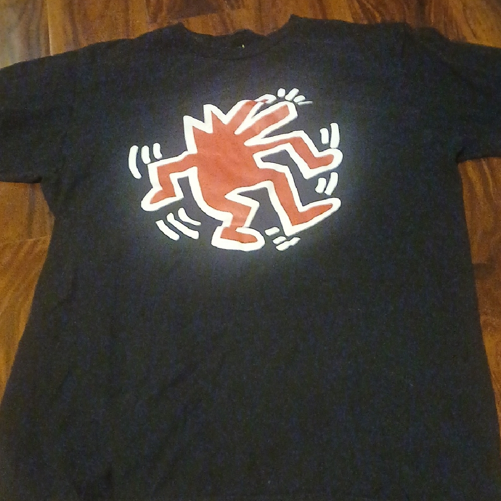 Black T-Shirt with Red Graphic